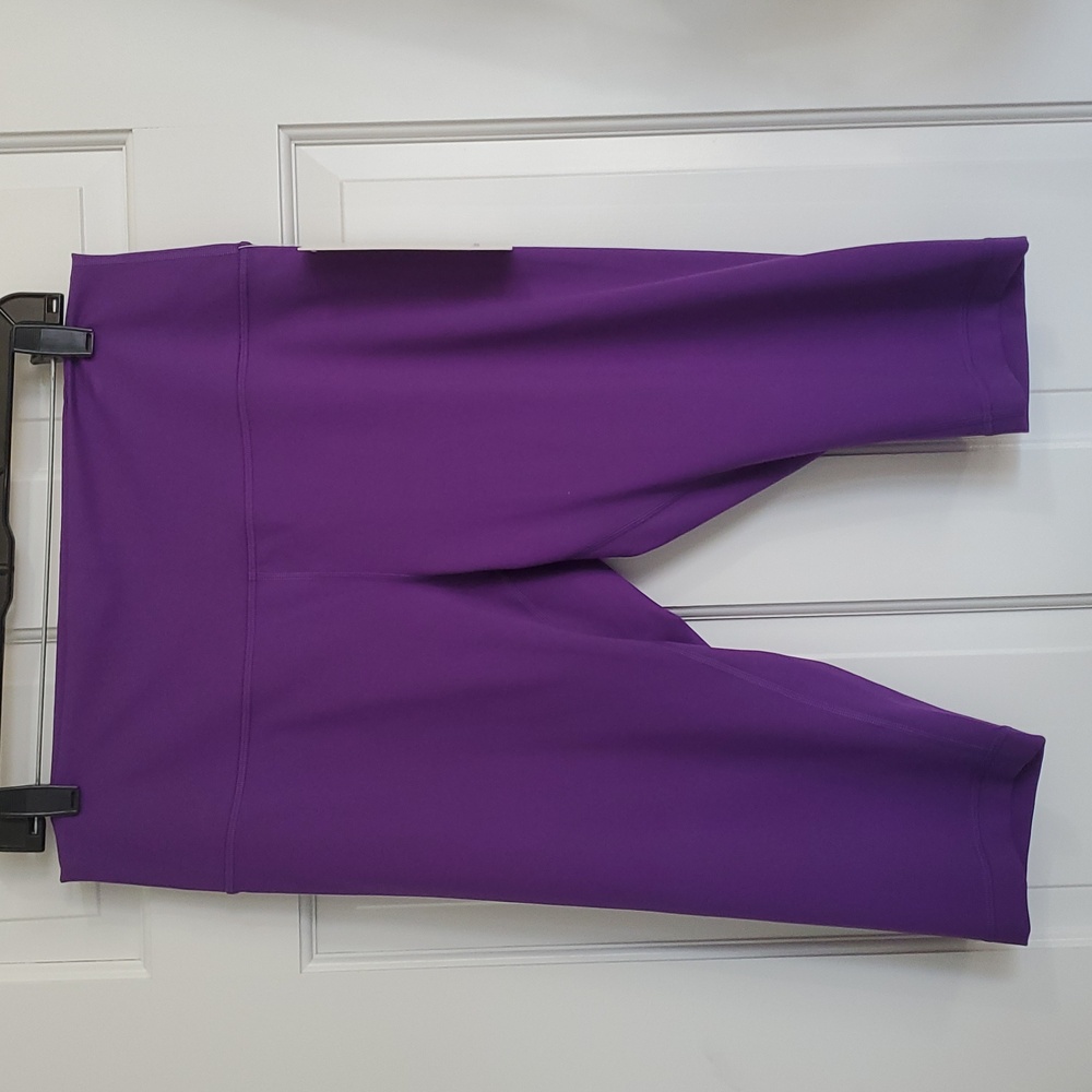 NWT Lululemon Wunder Train HR College Purple Cropped 15in Sz 14 Leggings